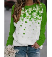 Women's shirt, long sleeved round neck T-shirt, lucky HF2512-04-01